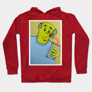 Caricatura hombre a dieta Hoodie